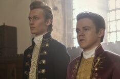 Freddie Dennis and Sam Clemmett in 'Queen Charlotte: A Bridgerton Story'