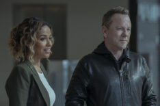 Meta Golding and Kiefer Sutherland in 'Rabbit Hole'