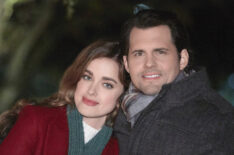 Ashley Newbrough and Kristoffer Polaha in 'Small Town Christmas'