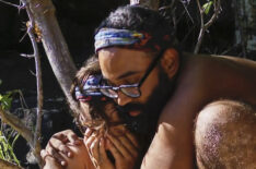 Carson and Yam Yam making fire in the 'Survivor' 44 finale
