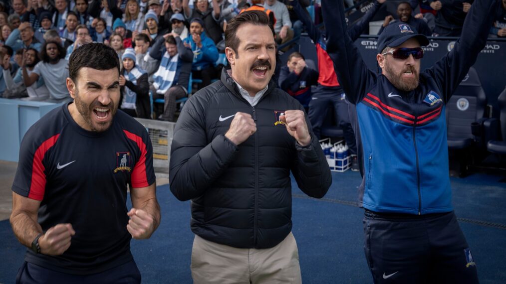 Brett Goldstein, Jason Sudeikis, and Brendan Hunt 'Ted Lasso'