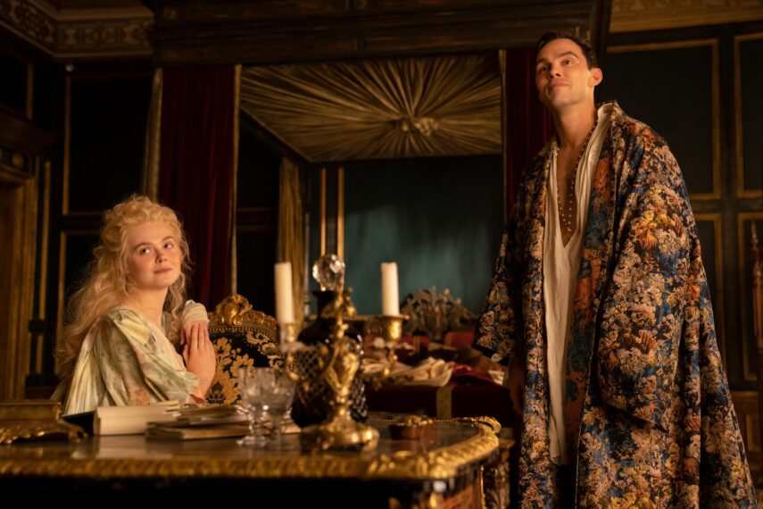 Elle Fanning and Nicholas Hoult in 'The Great' Season 3