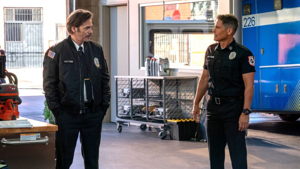 Billy Burke and Rob Lowe in '9-1-1: Lone Star'