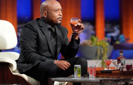 Daymond John Shark Tank trying a nonalcoholic beverage on Shark Tank