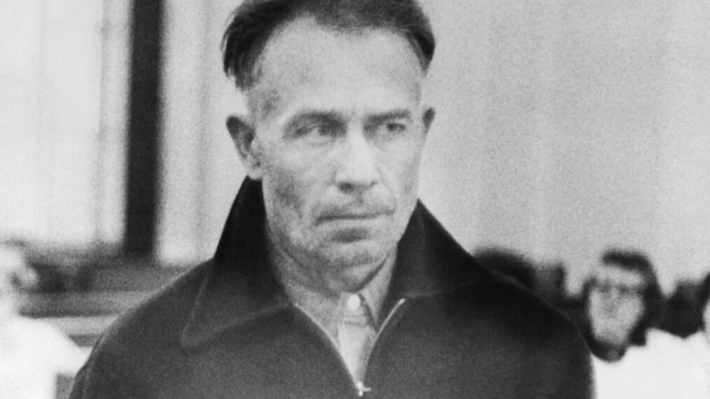 Edward Gein in Wautoma court where he was arraigned on charges of armed robbery