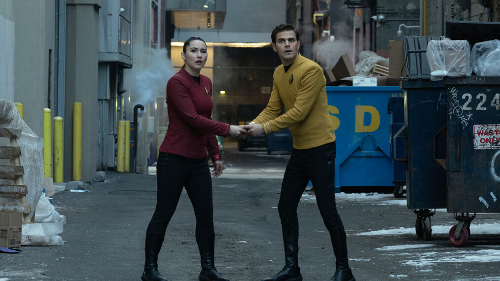 Christina Chong and Paul Wesley in 'Star Trek Strange New Worlds'