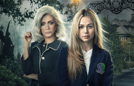 Donna Mills and Brec Bassinger in 'VC Andrews Dawn'