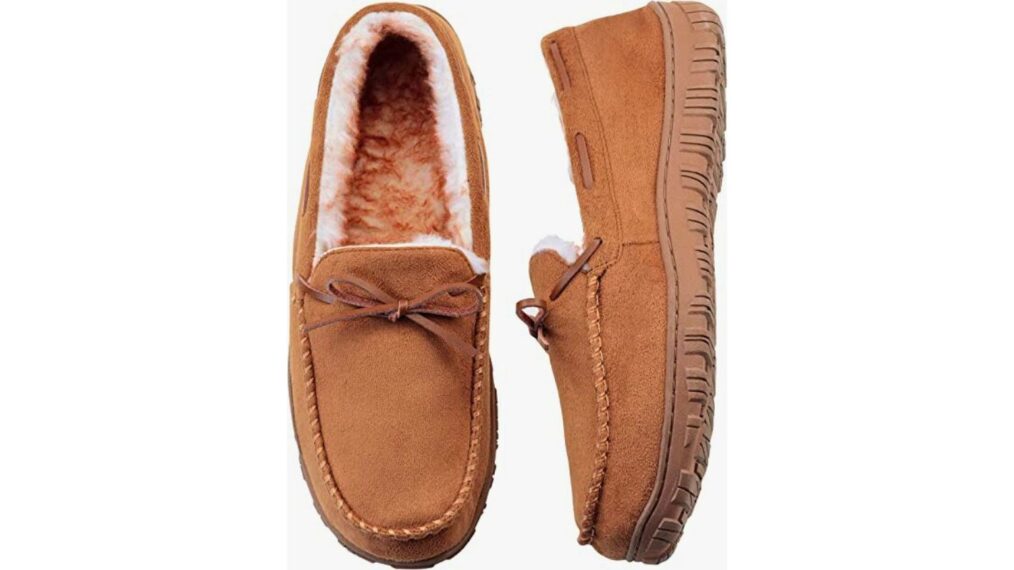 VLLy Mens Slippers Moccasins with Plush