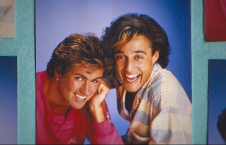 George Michael and Andrew Ridgeley in 'Wham!' on Netflix