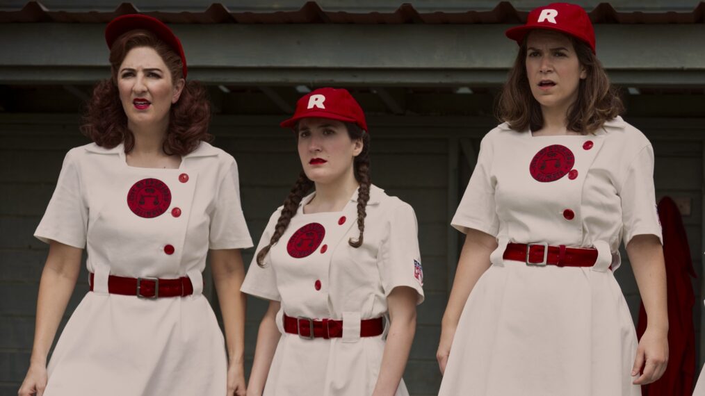 D'Arcy Carden, Kate Berlant, and Abbi Jacobson in 'A League of Their Own'