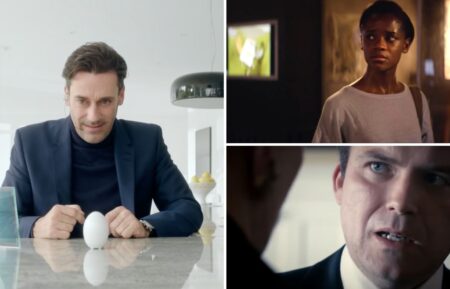 Jon Hamm, Letitia Wright, and Rory Kinnear in Rory Kinnear in 'Black Mirror'