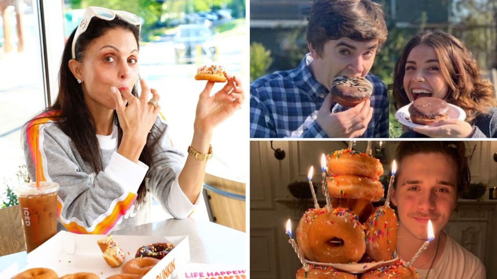Celebrities with donuts