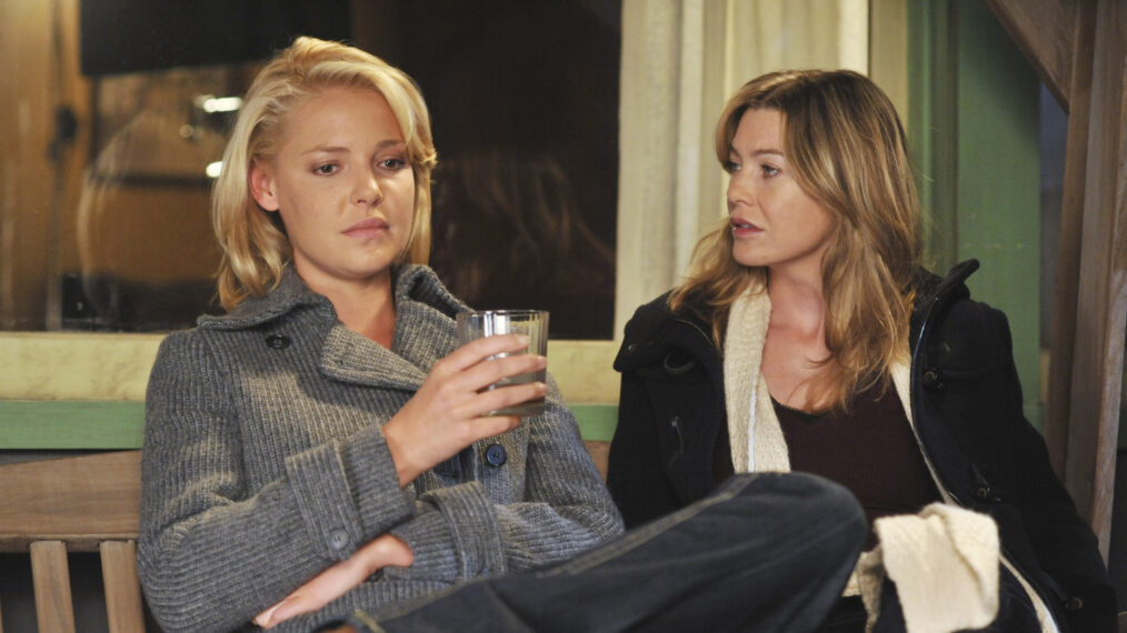 Katherine Heigl and Ellen Pompeo on 'Grey's Anatomy'