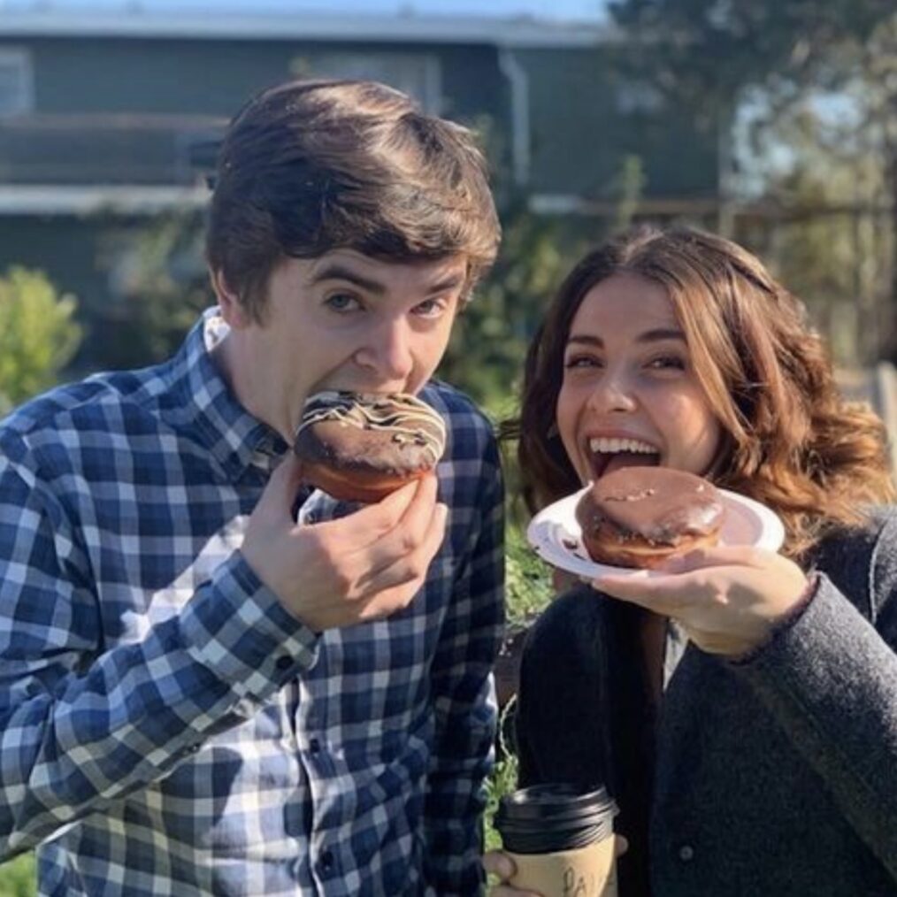 Freddie Highmore and Paige Spara