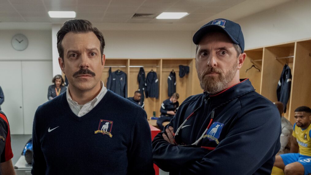 Jason Sudeikis and Brendan Hunt in Ted Lasso