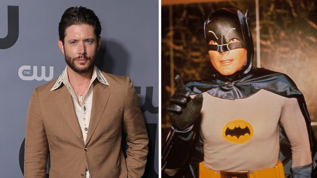 Jensen Ackles and Adam West in 'Batman'