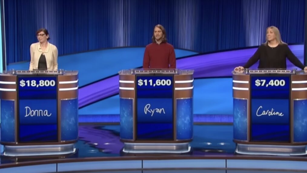 Donna, Ryan, and Caroline on 'Jeopardy!'