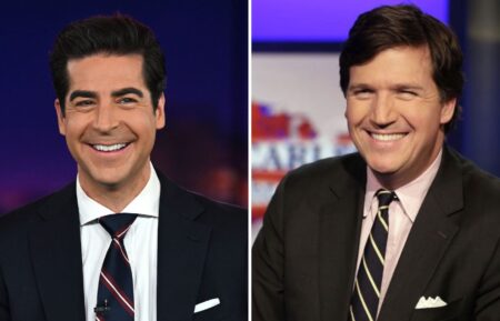 Jesse Watters (L), Tucker Carlson (R)