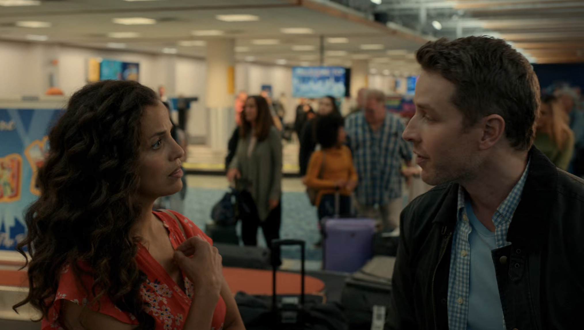 Athena Karkanis and Josh Dallas in 'Manifest'