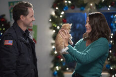 Paul Campbell and Kimberley Sustad in 'The Nine Kittens of Christmas'