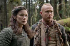 Caitriona Balfe and John Bell in 'Outlander' Season 7