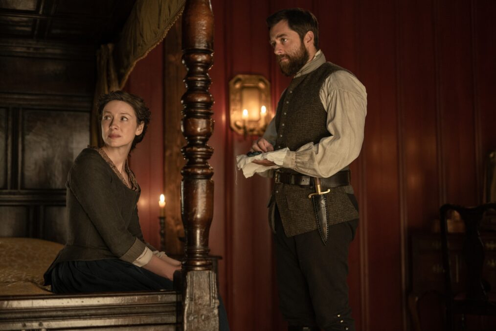 Caitriona Balfe and Richard Rankin in 'Outlander' Season 7