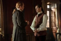 Sam Heughan and Davd Berry in 'Outlander' Season 7