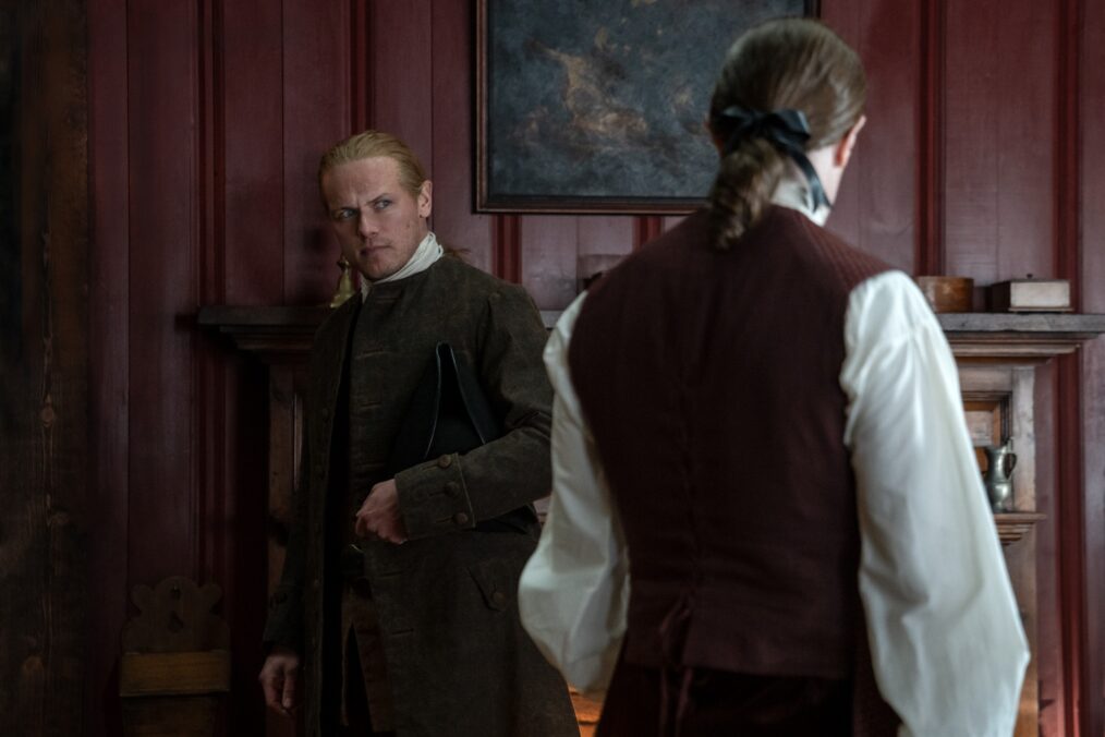 Sam Heughan and David Berry in 'Outlander' Season 7