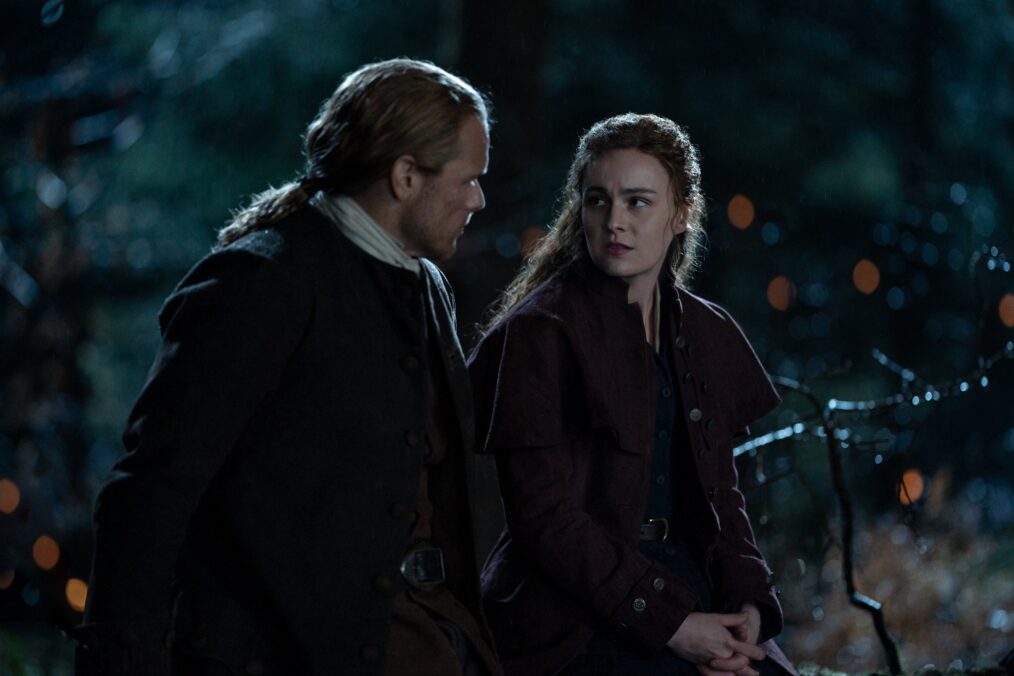 Sam Heughan and Sophie Skelton in 'Outlander' Season 7