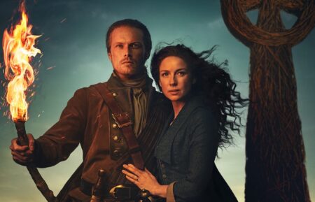 Sam Heughan and Caitriona Balfe in 'Outlander'