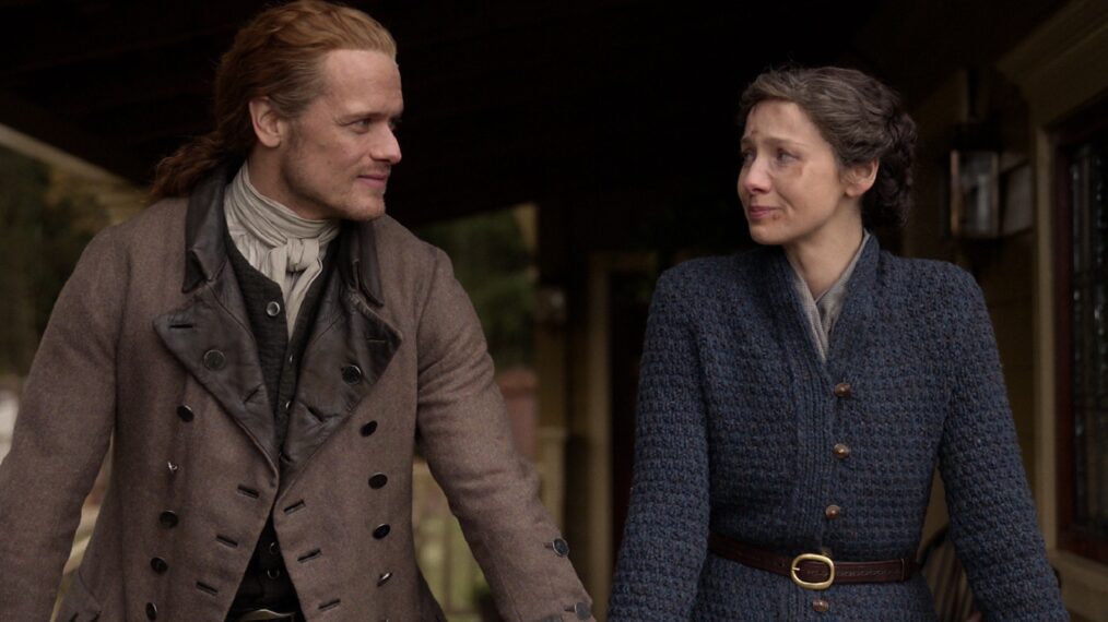 Sam Heughan and Caitriona Balfe in 'Outlander' - Season 5, Episode 12