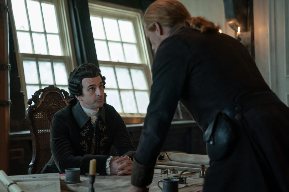 Eugene O'Hare and Sam Heughan in 'Outlander' Season 7