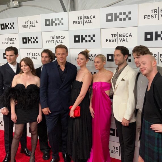 The cast of 'Outlander' on the Season 7 premiere red carpet at Tribeca