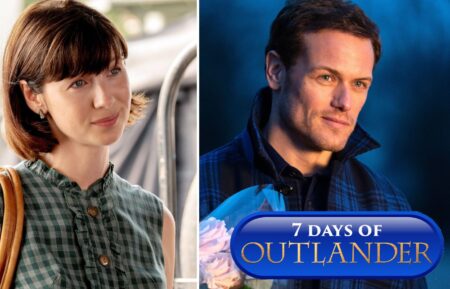 Caitriona Balfe in 'Ford v. Ferrari' and Sam Heughan in 'Love Again'