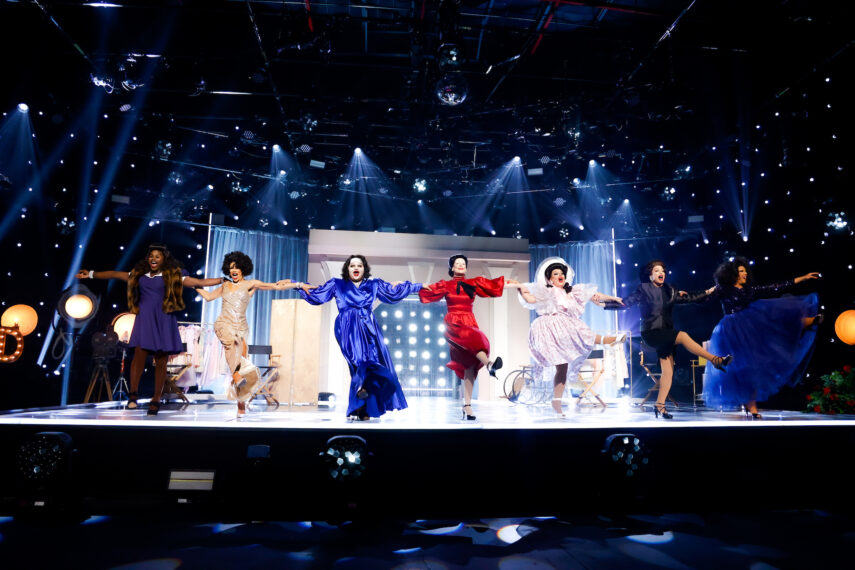 LaLa Ri, Kahanna Montrese, Kandy Muse, Jimbo, Jaymes Mansfield, Alexis Michelle and Jessica Wild perform 'Joan: The Unauthorized Rusical!' in 'RuPaul's Drag Race All Stars' Season 8 Episode 6