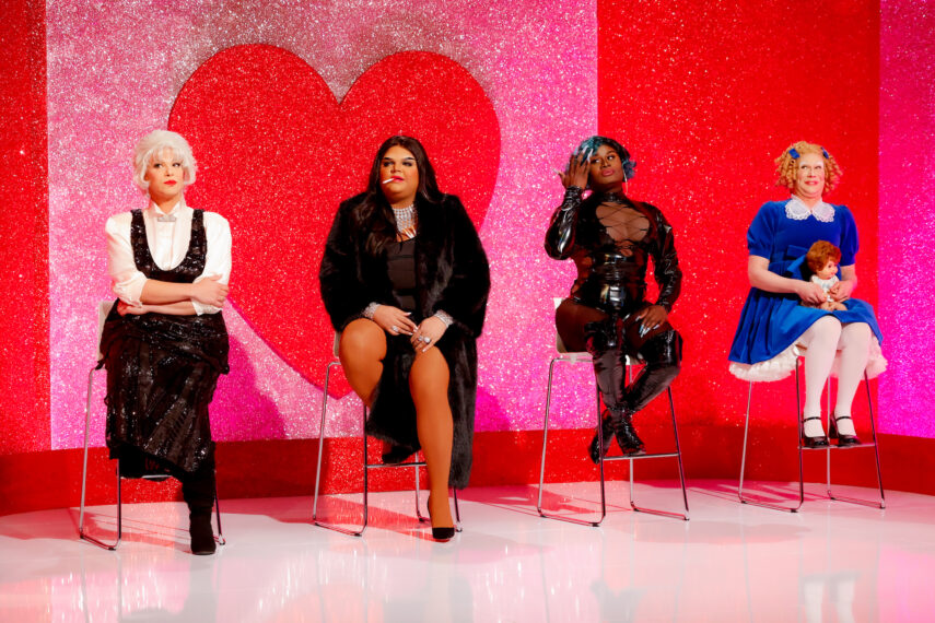 Alexis Michelle, Kandy Muse, LaLa Ri, and Jimbo in 'RuPaul's Drag Race All Stars' Season 8 Snatch Game