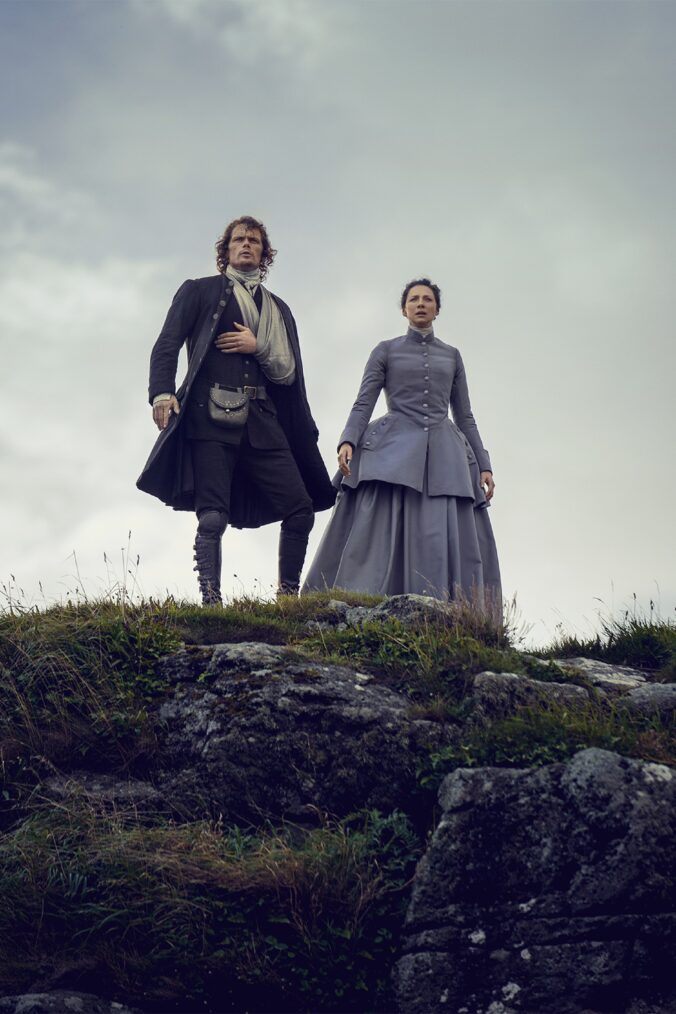 Sam Heughan and Caitriona Balfe in 'Outlander' Season 3