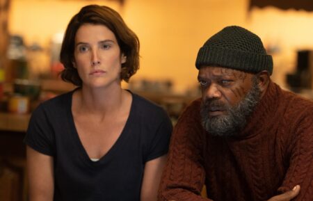 Cobie Smulders as Agent Maria Hill, Samuel L. Jackson as Nick Fury in Marvel's Secret Invasion