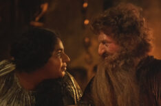 Sophia Nomvete and Owain Arthur in 'The Rings of Power' Season 1