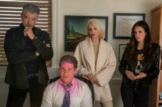 Pierce Brosnan, Adam DeVine, Ellen Barkin, and Nina Dobrev in 'The Out-Laws'