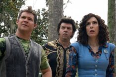 Adam DeVine, Danny McBride, and Edi Patterson in 'The Righteous Gemstones' Season 3