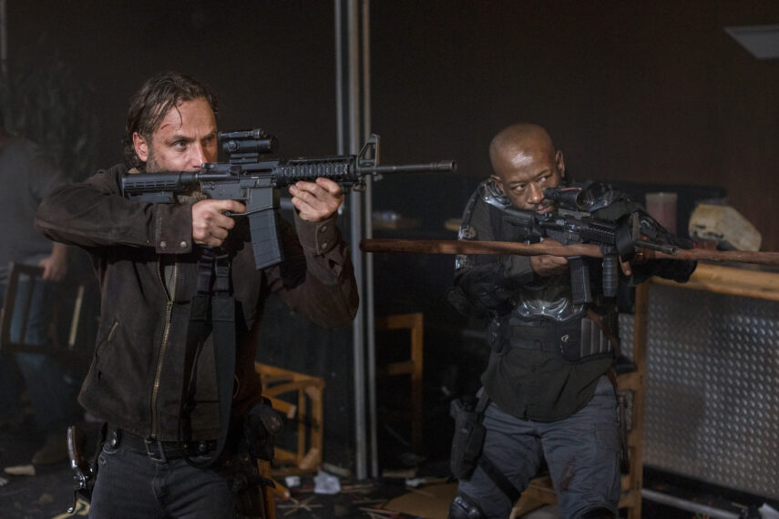 Andrew Lincoln as Rick Grimes, Lennie James as Morgan Jones - The Walking Dead