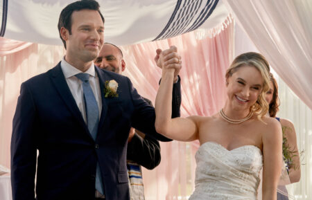 Jake Epstein and Becca Tobin in 'The Wedding Contract'