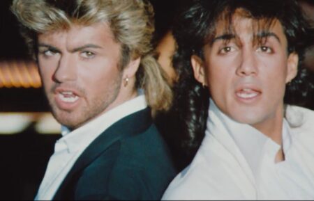 George Michael and Andrew Ridgeley in Wham!
