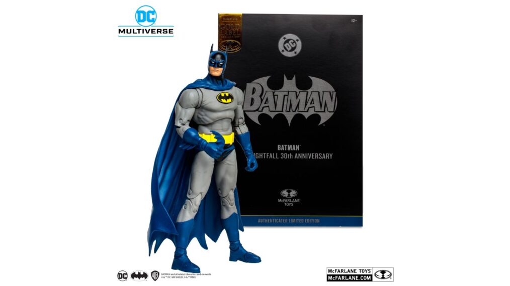 Figura de acción de la etiqueta dorada del 30 aniversario de Batman Knightfall