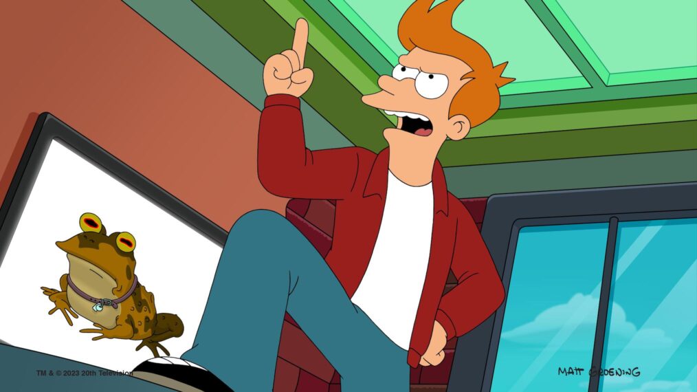 Futurama -- 'The Impossible Stream' - Episode 1101 -- Fry risks permanent insanity when he attempts to binge-watch every TV show ever made. (Photo by: Matt Groening/Hulu)