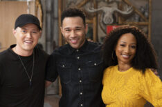 Lucas Grabeel, Corbin Bleu, and Monique Coleman of HSMTMTS