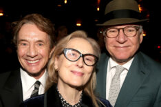 Martin Short, Meryl Streep, and Steve Martin in Only Murders in the Building