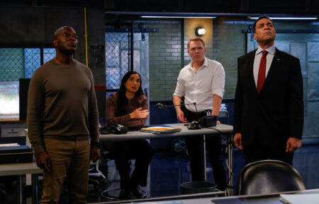 The Blacklist - 'The Freelancer: Part 2' - Hisham Tawfiq as Dembe Zuma, Anya Banerjee as Siya Malik, Diego Klattenhoff as Donald Ressler, Harry Lennix as Harold Cooper