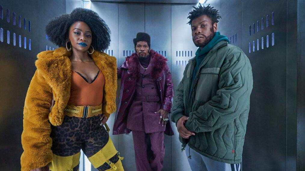 Jamie Foxx, Teyonah Parris ve John Boyega, They Cloned Tyrone'da
